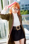 blouse coat cosplay final_fantasy final_fantasy_iii glasses looking_over_glasses miho orange_hair refia skirt rating:Safe score:0 user:pixymisa
