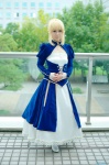 ahoge blonde_hair corset cosplay dress fate/series fate/zero saber tomiya rating:Safe score:1 user:nil!