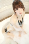 bathroom bathtub bikini cleavage hairbow kurasaka_kururu soap_suds swimsuit wet rating:Safe score:4 user:nil!