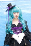 aqua_hair corset cosplay dress gloves hatsune_miku hiyoko top_hat twintails veil vocaloid rating:Safe score:0 user:pixymisa