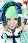 blouse bows cardfight!!_vanguard cosplay doraibukarutetto_furo-su green_hair headdress headset ibuki_fuu rating:Safe score:0 user:pixymisa
