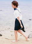 beach costume ocean oriyama_miyu pleated_skirt sailor_uniform school_uniform skirt vjy_95 rating:Safe score:0 user:nil!