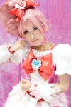 bow choker cosplay cuffs cure_blossom dress hairbow hanasaki_tsubomi heartcatch_precure! miniskirt nameko pink_hair ponytail pretty_cure skirt rating:Safe score:0 user:pixymisa