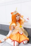 boots bow choker cosplay crown cure_sunny detached_sleeves dress hino_akane miniskirt orange_hair pretty_cure rokke skirt smile_precure! thigh_boots thighhighs zettai_ryouiki rating:Safe score:0 user:pixymisa