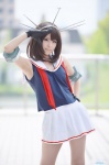 aisaka_mimi armbands cosplay gloves hairband kantai_collection maya_(kantai_collection) pleated_skirt sailor_uniform school_uniform skirt rating:Safe score:2 user:nil!