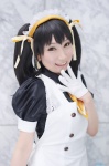 apron cosplay dress gloves hairband hair_ribbons hazuki_minami love_live!_school_idol_project maid maid_uniform twintails yazawa_niko rating:Safe score:0 user:nil!