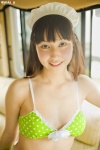 apron bikini_top cleavage costume hairband maid maid_uniform minami_yui misty_290 polka_dots swimsuit rating:Safe score:0 user:nil!