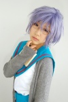 blue_hair book cardigan cosplay glasses koubou_tokori nagato_yuki purple_hair sailor_uniform school_uniform suzumiya_haruhi_no_yuuutsu rating:Safe score:0 user:nil!