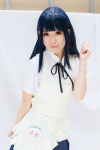 apron blouse blue_hair cosplay kurasaka_kururu ribbon_tie skirt working!! yamada_aoi rating:Safe score:0 user:pixymisa