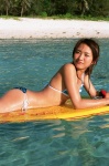 beach bikini bodyboard kamata_natsumi ocean ponytail side-tie_bikini striped swimsuit wet ys_web_227 rating:Safe score:1 user:nil!