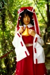 blouse cosplay detached_sleeves hairbow hakurei_reimu matsunaga_ayaka miko skirt touhou rating:Safe score:0 user:nil!