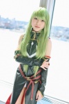 beniko cc code_geass cosplay detached_sleeves dress green_hair shorts rating:Safe score:0 user:nil!