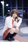 blouse cardigan cosplay hinabita kneesocks nanahashi_sui pleated_skirt school_uniform skirt tie yamagata_marika rating:Safe score:3 user:nil!