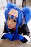 blue_hair buyara cosplay gloves hair_ribbons headband jumper klan_klein macross macross_frontier military_uniform twintails rating:Safe score:0 user:nil!