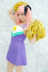 cheerleader_uniform cosplay dress hair_ribbons kobayakawa_yutaka lucky_star pantyhose pink_hair pom_poms saori twintails rating:Safe score:0 user:nil!