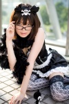 cosplay dress feather_boa glasses hairbow kurumi_nui looking_over_glasses namada onegai_my_melody thighhighs zettai_ryouiki rating:Safe score:3 user:nil!