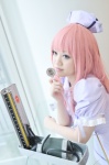 cosplay dress koiiro_byoutou_(vocaloid) megurine_luka noa nurse nurse_cap nurse_uniform pink_hair vocaloid rating:Safe score:1 user:nil!