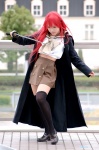 cosplay katana kipi overcoat red_hair sailor_uniform school_uniform shakugan_no_shana shana sword thighhighs zettai_ryouiki rating:Safe score:0 user:nil!