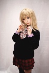 asakura_irori blonde_hair blouse cosplay miniskirt original pleated_skirt school_uniform skirt rating:Safe score:2 user:DarkSSA