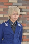 axis_powers_hetalia blonde_hair blouse cosplay crossplay germany jacket military_uniform tie tokitou_akina rating:Safe score:0 user:pixymisa