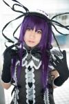 cosplay cuffs demonbane dress etheldreda hairband hair_ribbons kanaezaki_shino lace purple_hair ruffles rating:Safe score:0 user:nil!