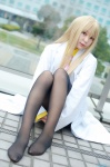 blonde_hair blouse cosplay lab_coat pani_poni_dash! pantyhose pleated_skirt rebecca_miyamoto shiki skirt tie rating:Safe score:3 user:nil!