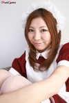 apron ayami_(ii) dress fishnet_stockings hairband maid maid_uniform thighhighs rating:Safe score:0 user:nil!