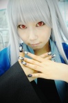 cosplay hairbow houtou_singi kikyou pop'n_music red_eyes robe silver_hair rating:Safe score:0 user:nil!