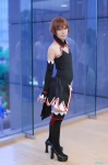 apron black_legwear cosplay detached_sleeves dress higurashi_no_naku_koro_ni pantyhose ryuuguu_rena sheer_legwear shigure_yuki thighhighs waitress waitress_uniform rating:Safe score:0 user:nil!