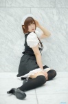 apron blouse cosplay hairband jumper maid maid_uniform narihara_riku original thighhighs zettai_ryouiki rating:Safe score:0 user:nil!