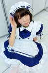 apron bowtie cosplay hairband kneesocks maid maid_uniform original petticoat ura_kuro rating:Safe score:0 user:pixymisa
