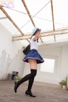 beret black_legwear blouse bookbag haduki_ran pleated_skirt school_uniform skirt thighhighs zettai_ryouiki rating:Safe score:0 user:nil!