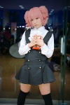 blouse cosplay inu_boku_secret_service jumper pink_hair pocky roromiya_karuta satou_shio thighhighs twintails zettai_ryouiki rating:Safe score:0 user:pixymisa