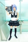 apron blue_hair cosplay crossplay hairband maid maid_uniform miniskirt otoko_no_ko_wa_meido_fuku_ga_osuki!? skirt sleeveless_blouse tatsuki_(ii) thighhighs vest yuki_(otosuki) zettai_ryouiki rating:Safe score:2 user:nil!