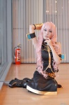 boots cosplay matsuri_(iii) megurine_luka pink_hair skirt sleeveless_blouse vocaloid rating:Safe score:0 user:nil!