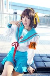 armband cosplay hair_ribbons ibara pantyhose sailor_uniform school_uniform suzumiya_haruhi suzumiya_haruhi_no_yuuutsu rating:Safe score:1 user:Log