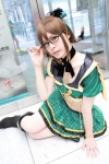 akizuki_ritsuko boots cosplay croptop glasses hairbow idolmaster miniskirt ohtsuki_amo ribbon_tie skirt twin_braids rating:Safe score:1 user:pixymisa