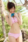 bikini camisole cleavage dgc_0881 ogura_nana ponytail shirt_lift swimsuit rating:Safe score:1 user:nil!