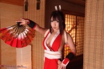 cleavage cosplay fan gauntlets hairbow kimono king_of_fighters kunoichi saku shiranui_mai rating:Safe score:0 user:nil!