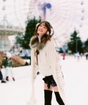 ear_muffs gloves sasaki_nozomi scarf skirt snow sweater thighhighs rating:Safe score:2 user:nil!