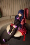 blue_hair bodysuit cape cosplay deep_rabbit garter_straps macross macross_frontier macross_frontier:_itsuwari_no_utahime saku sheryl_nome thighhighs rating:Safe score:1 user:nil!