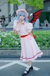 blouse blue_hair cosplay hat remilia_scarlet sakuragi_mui skirt socks touhou wings rating:Safe score:1 user:nil!