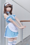 apron cosplay dress hairband maid maid_uniform sakuya striped_legwear tagme_character tagme_series thighhighs twintails zettai_ryouiki rating:Safe score:1 user:nil!