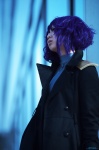 bodysuit coat cosplay fingerless_gloves ghost_in_the_shell gloves kusanagi_motoko makiron purple_hair rating:Safe score:0 user:nil!