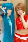 cosplay default_costume hatsune_miku headset hina meiko minasaka_jun twintails vocaloid rating:Safe score:0 user:Log