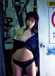 bikini hoshino_aki jacket striped swimsuit rating:Safe score:0 user:nil!