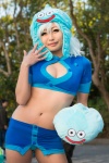 akiton cleavage cosplay croptop dragon_quest hat keyhole microskirt panties plushie skirt slime_(dragon_quest) white_hair rating:Safe score:1 user:pixymisa