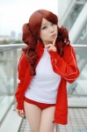 asahina_mikuru buruma cosplay gym_uniform hiyori jacket pantyhose red_hair shorts suzumiya_haruhi_no_yuuutsu tshirt rating:Safe score:0 user:nil!