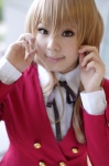 aisaka_taiga azuru blazer blonde_hair blouse cosplay school_uniform toradora! rating:Safe score:1 user:nil!