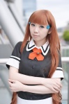blouse cosplay hana_(ii) ibara_kinuko orange_hair pleated_skirt school_uniform skirt zone-00 rating:Safe score:0 user:nil!